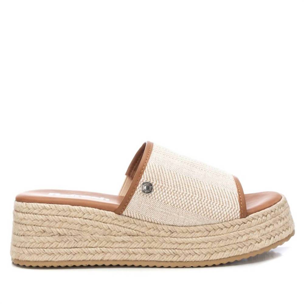 NEW XTI women's wedge sandals in beige